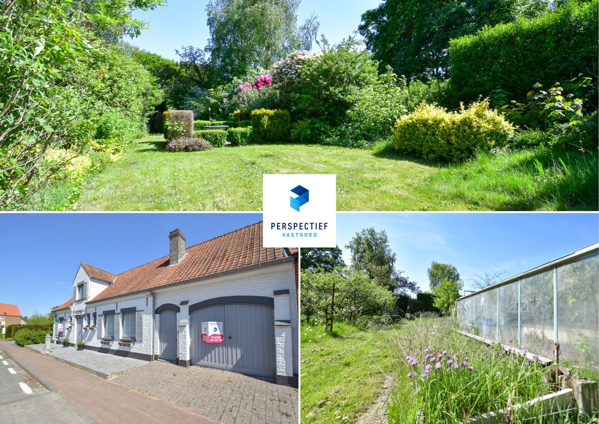 Woning en bungalow met prachtige idyllische tuin en uitweg op 2034 m²