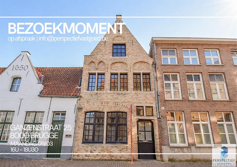 BEZOEKMOMENT MAANDAG 09/03 VAN 16U TOT 18U30 | Sfeervolle woning met historisch karakter in hartje Brugge