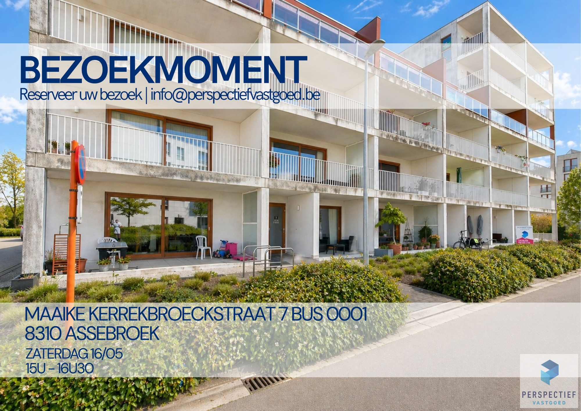 BEZOEKMOMENT ZATERDAG 16/05 VAN 15U TOT 16U30 | Mooi ruim appartement met tuin, ruim terras en 2 slaapkamers