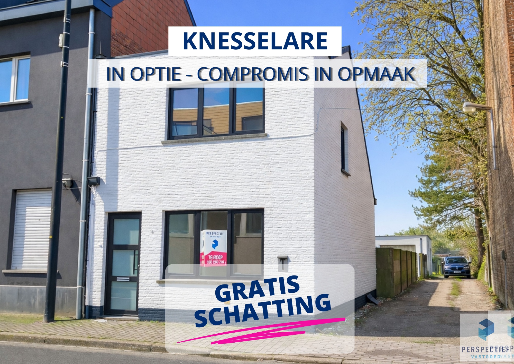IN OPTIE - COMPROMIS IN OPMAAK | Vernieuwde woning met 3 slaapkamers en ZONGERICHTE tuin met uitweg en GROTE GARAGE