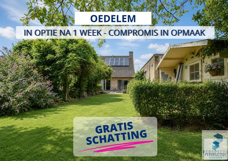 IN OPTIE NA 1 WEEK - COMPROMIS IN OPMAAK | Ruime halfvrijstaande woning met tuin in centrum Oedelem. - 1