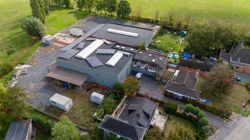Grote loods met burelen, 3 garages, ruime buitenruimte en woning te koop in Hertsberge - 18